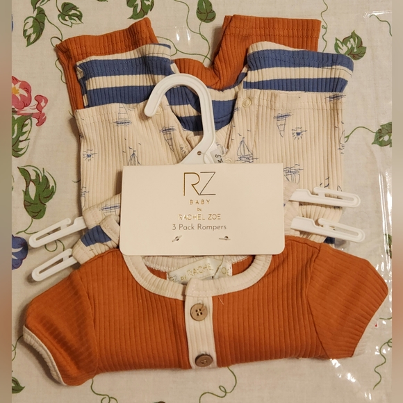 Rachel Zoe One Pieces Rz Baby By Rachel Zoe 3 Pack Rompers Solid